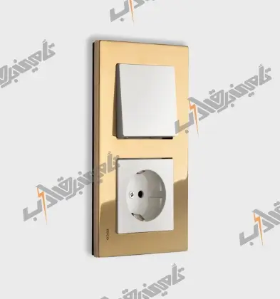 کلید و پریز ادکو مدل ELEGANT METAL (الگانت فلزی) طلایی - سفید
